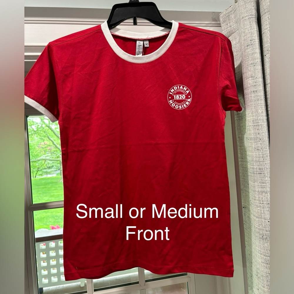Indiana University short sleeve tee (two available: Small or Medium)